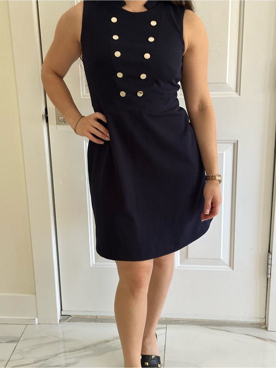 Tommy Hilfiger Dresses & Skirts - Tommy Hilfiger Navy Sleeveless Dress with Gold Buttons